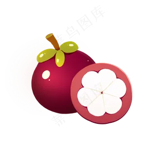 水果装饰图案山竹