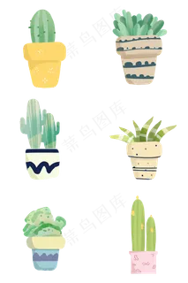 植物盆栽简约清新