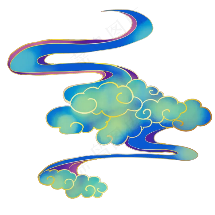 国潮花纹祥云(2000X2000(DPI:300))psd模版下载
