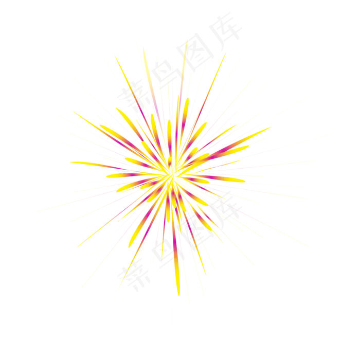手绘放射烟花火光,免抠元素(2084*2084px 300 dpi )eps,ai矢量模版下载