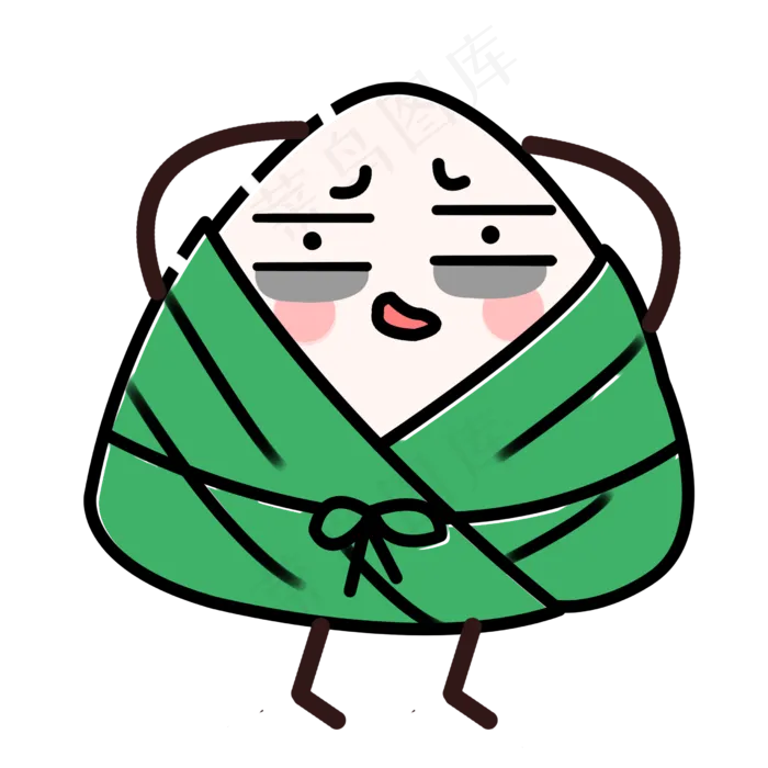 端午节习俗物件小萌物粽子惊恐(2480X2480(DPI:300))psd模版下载
