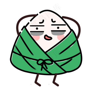 端午节习俗物件小萌物粽子惊恐