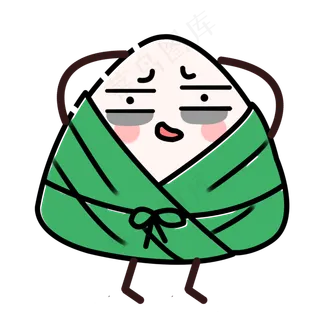 端午节习俗物件小萌物粽子惊恐