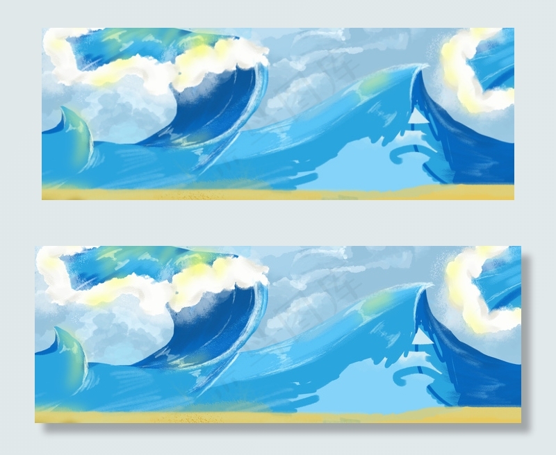 海浪浪花背景图片