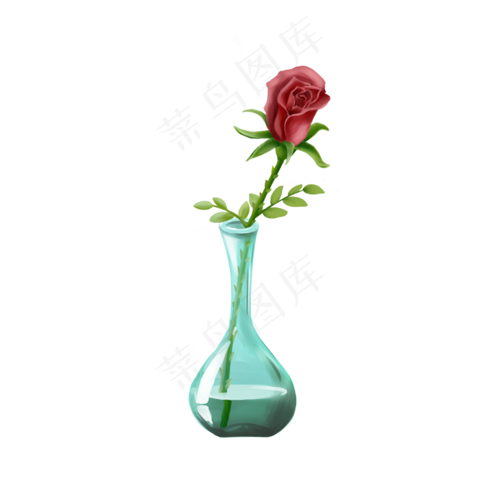 商用玻璃瓶鲜花红玫瑰元素(4000X4000(DPI:300))psd模版下载