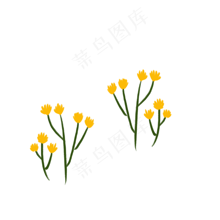 春天黄色花朵下载(2000X2000(DPI:300))psd模版下载