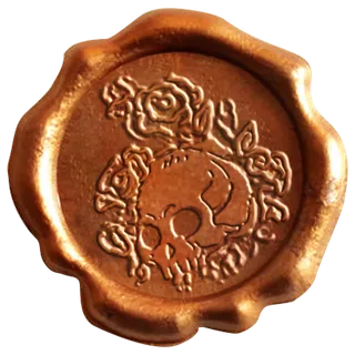 火漆印章骷髅玫瑰信件