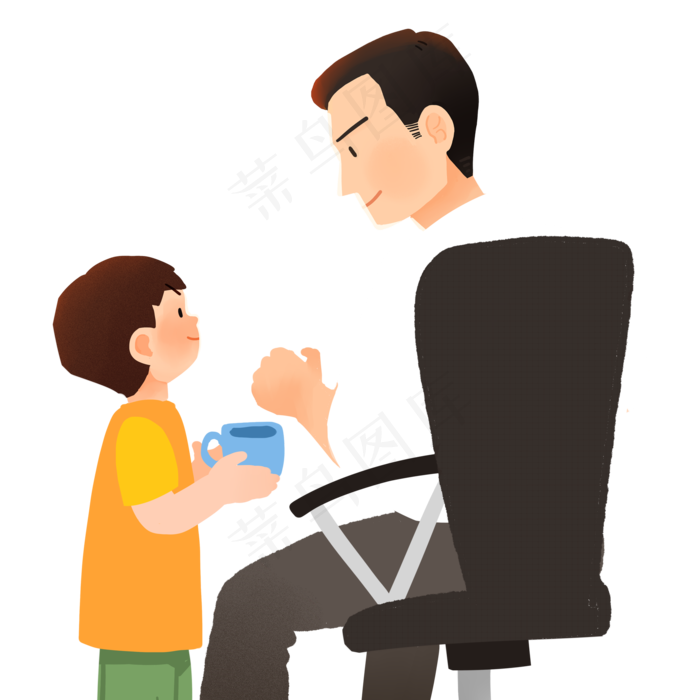 卡通父子