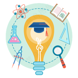 教育用品文具培训充电,免抠元素