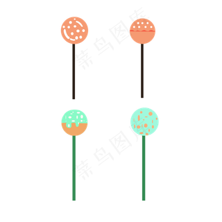 卡通棒棒糖矢量图