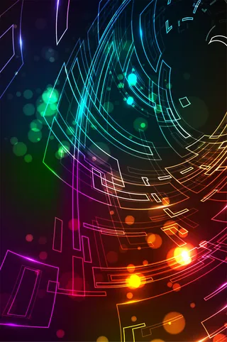 炫丽多彩科技光效平面素材