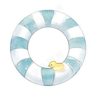 夏天海滩海边游泳圈救生圈可爱水