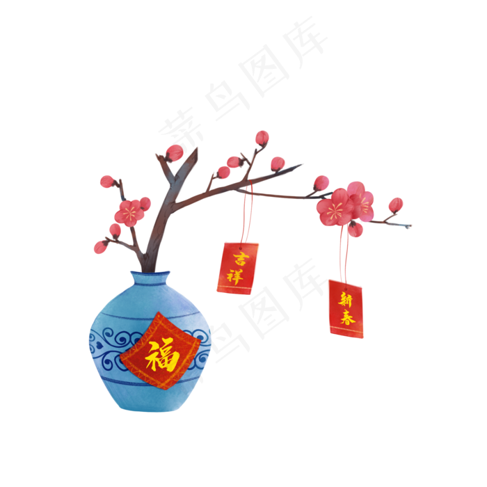 中国风春节装饰(2048X2048(DPI:300))psd模版下载
