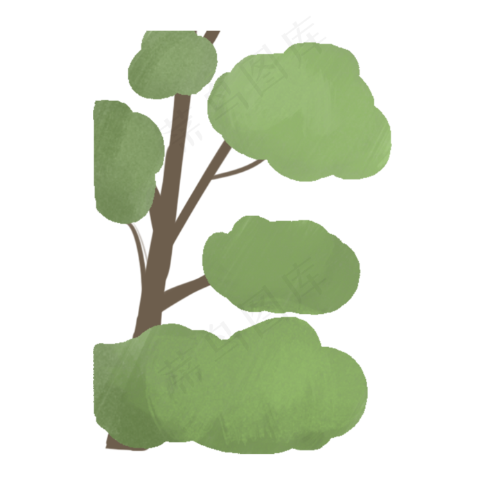 绿色春季植物(2000X2000(DPI:300))psd模版下载