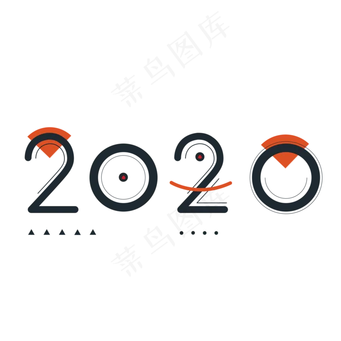2020年数字创意字体(2000*2000px 	      )psd模版下载