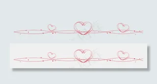 简约红色爱心分割线