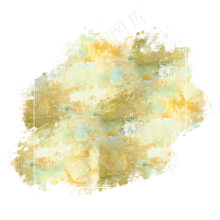 时尚矩形油画水墨边框