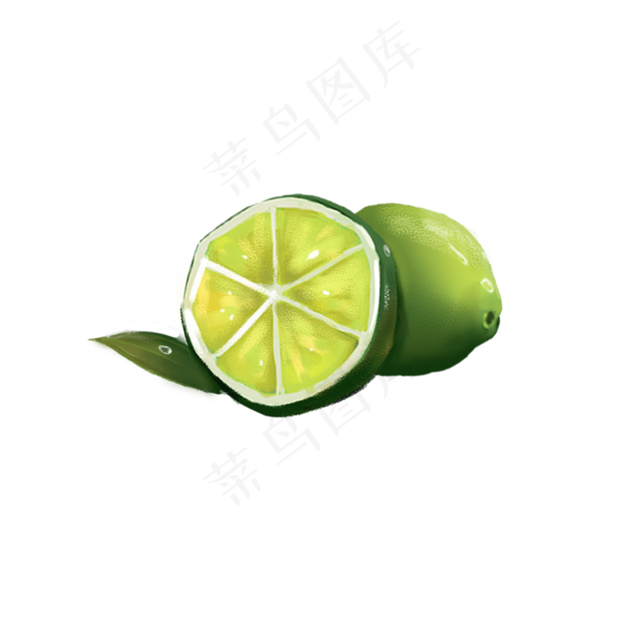 绿色的桔子免抠图