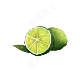 绿色的桔子免抠图
