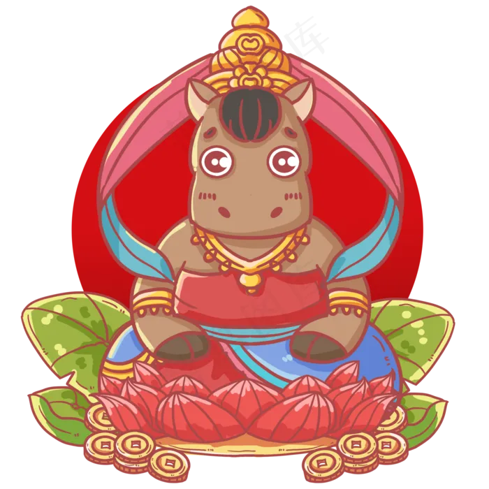 午年马年十二生肖(2000X2000(DPI:300))psd模版下载