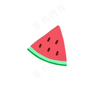 手绘冰凉可口的西瓜