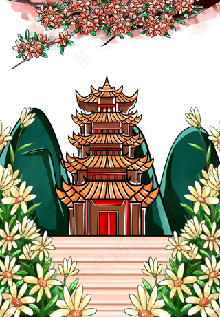 武汉地标黄鹤楼