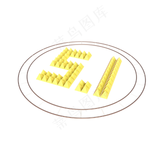 C4D立体创意51劳动节场景