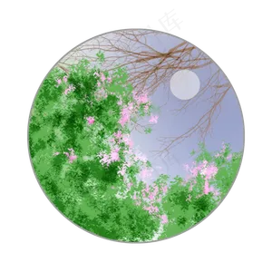 二十四节气春天绿色,免抠元素