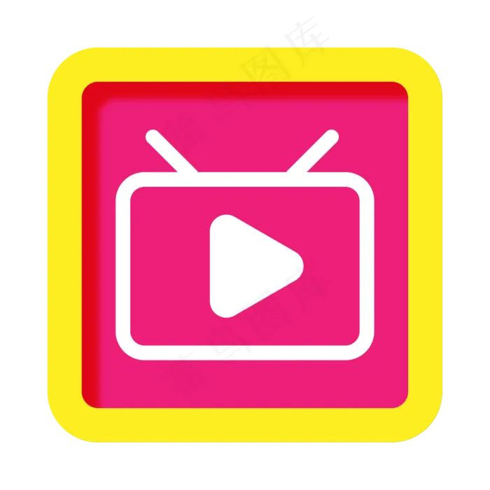 立体直播图标(500X500)eps,ai矢量模版下载