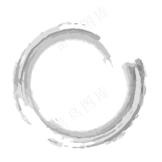 手绘卡通水彩圆环墨迹