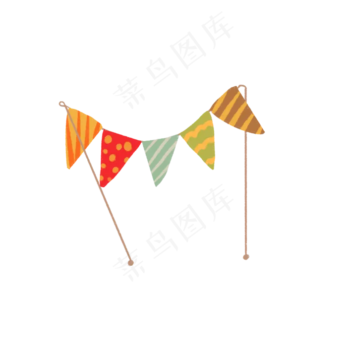 儿童节彩旗卡通手绘(2000X2000(DPI:300))psd模版下载