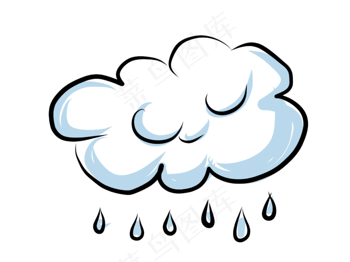 小清新简笔画手绘卡通手绘云朵下,免抠元素