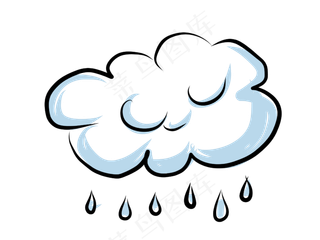 小清新简笔画手绘卡通手绘云朵下,免抠元素