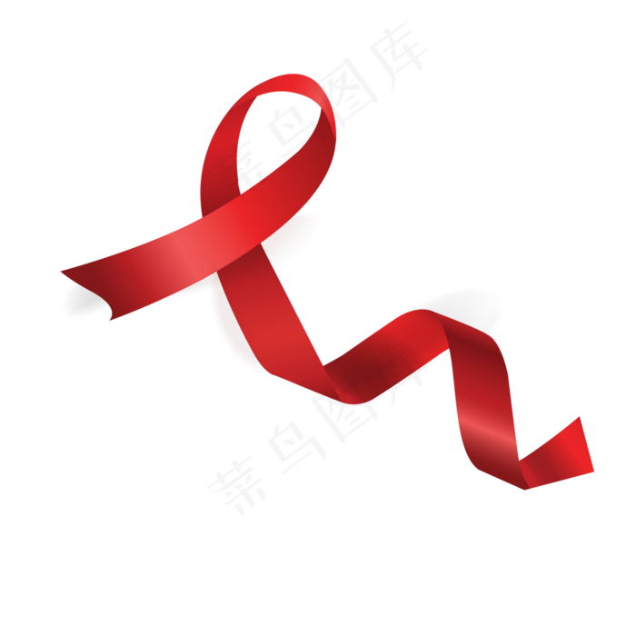红色丝带矢量图装饰,免抠元素