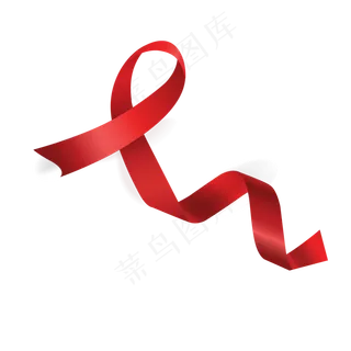 红色丝带矢量图装饰,免抠元素