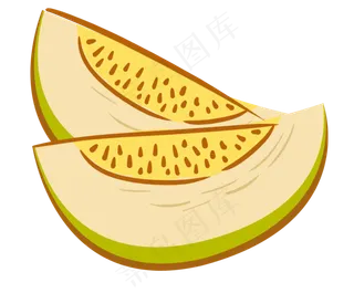 哈密瓜切开的