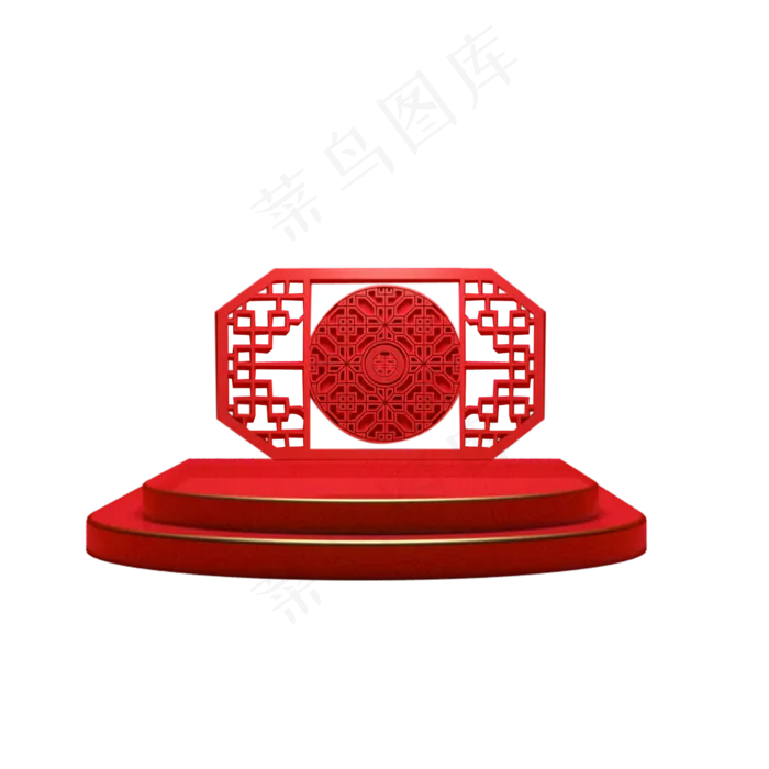 红色春节喜庆边框元素,免抠元素(2000X2000(DPI:300))psd模版下载