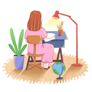 高考学习奋斗的学生