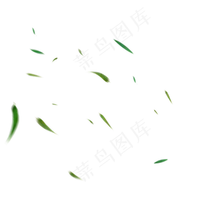 叶子竹叶不规则漂浮,免抠元素