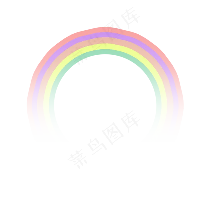 手绘卡通彩虹矢量图,免抠元素(2000X2000(DPI:300))psd模版下载