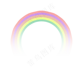 手绘卡通彩虹矢量图,免抠元素