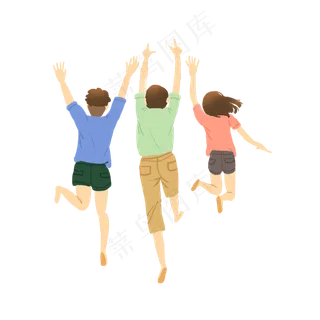 五四青年节跳起来的年轻人