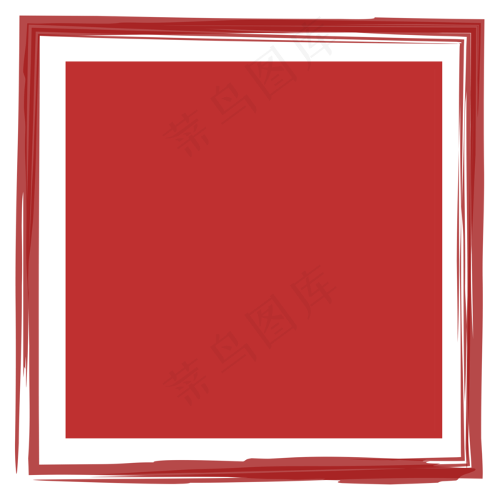 红色印章(2000*2000px 300 dpi )ai矢量模版下载