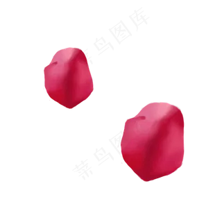 手绘花瓣红色通用词