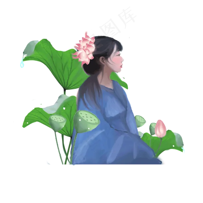 大暑人物(2000X2000(DPI:72))psd模版下载