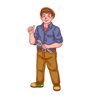 五一劳动节人物工厂工人