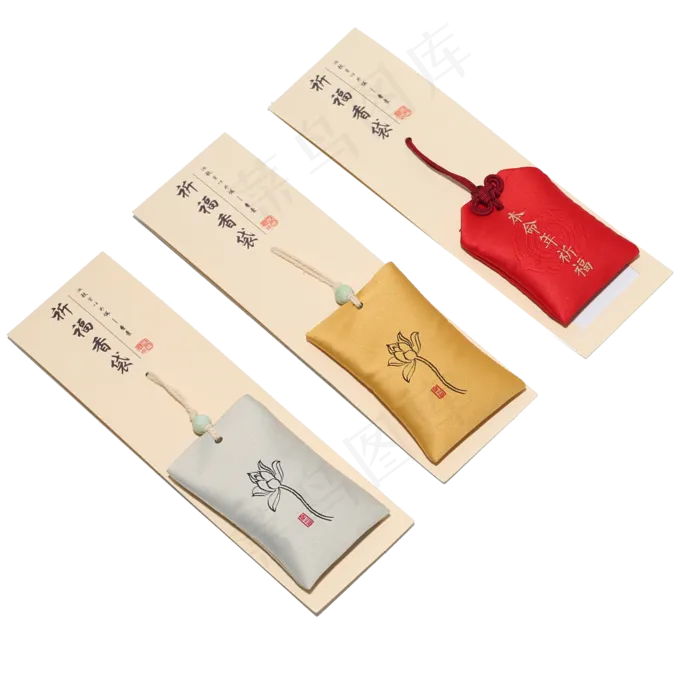 花朵祈福香袋标签(2000X2000(DPI:300))psd模版下载