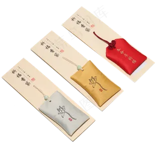 花朵祈福香袋标签