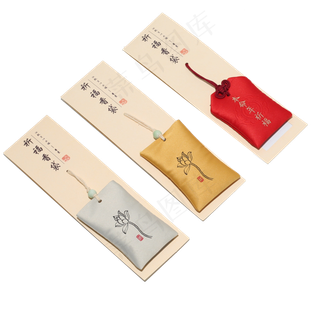 花朵祈福香袋标签