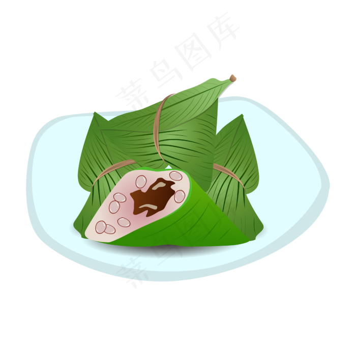 免扣卡通包粽子材料(4167*4167px 300 dpi )ai矢量模版下载